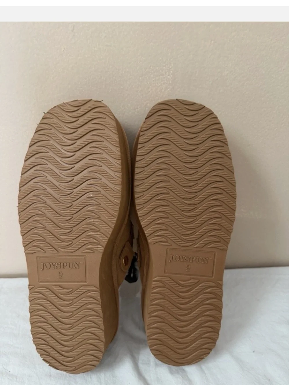 Kids Faux-Suede Cozy Slip-On Slippers with Plush Lining - Tan
